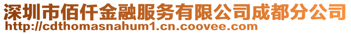 深圳市佰仟金融服務有限公司成都分公司