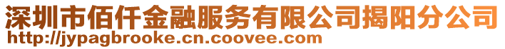 深圳市佰仟金融服務有限公司揭陽分公司