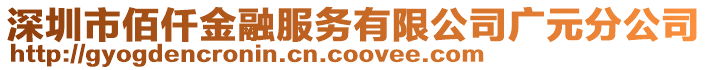 深圳市佰仟金融服務(wù)有限公司廣元分公司