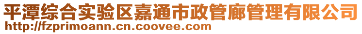平潭綜合實驗區(qū)嘉通市政管廊管理有限公司