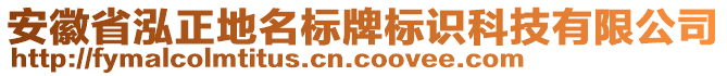 安徽省泓正地名標牌標識科技有限公司