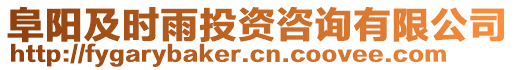 阜陽(yáng)及時(shí)雨投資咨詢有限公司