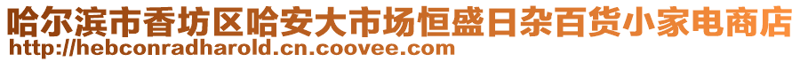 哈爾濱市香坊區哈安大市場恒盛日雜百貨小家電商店