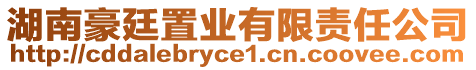 湖南豪廷置業(yè)有限責(zé)任公司