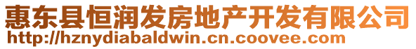 惠東縣恒潤發(fā)房地產(chǎn)開發(fā)有限公司