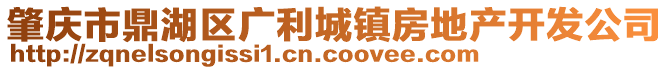 肇慶市鼎湖區廣利城鎮房地產開發公司