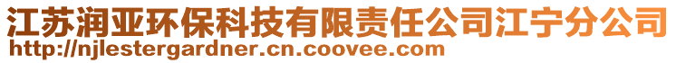 江蘇潤亞環(huán)保科技有限責(zé)任公司江寧分公司