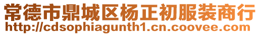 常德市鼎城區楊正初服裝商行