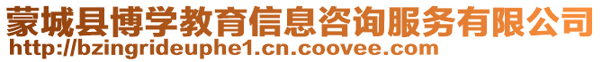 蒙城縣博學教育信息咨詢服務有限公司