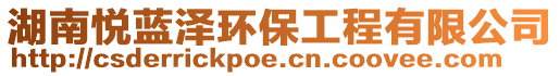 湖南悅藍(lán)澤環(huán)保工程有限公司