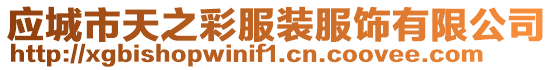 應城市天之彩服裝服飾有限公司