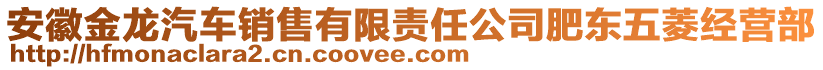 安徽金龍汽車銷售有限責任公司肥東五菱經(jīng)營部