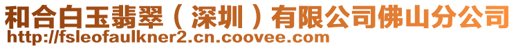 和合白玉翡翠(深圳)有限公司佛山分公司