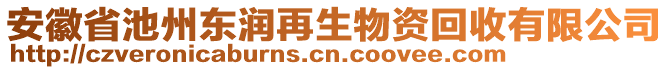 安徽省池州東潤再生物資回收有限公司