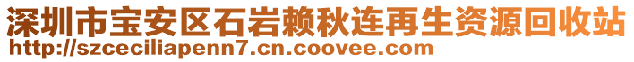 深圳市寶安區(qū)石巖賴秋連再生資源回收站