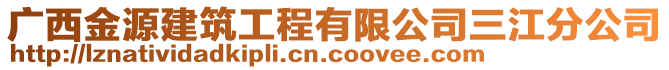 廣西金源建筑工程有限公司三江分公司