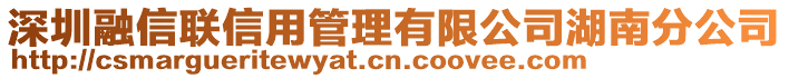 深圳融信聯(lián)信用管理有限公司湖南分公司