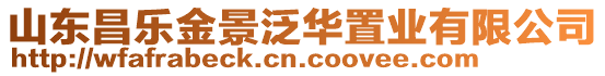 山東昌樂金景泛華置業有限公司