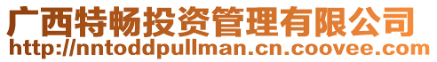 廣西特暢投資管理有限公司