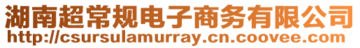 湖南超常規電子商務有限公司