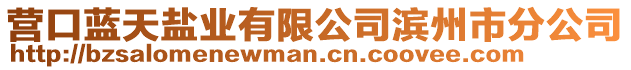 營口藍天鹽業有限公司濱州市分公司