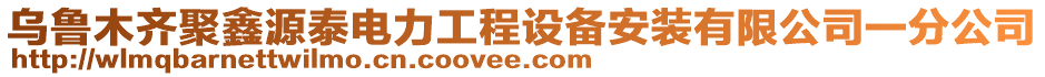 烏魯木齊聚鑫源泰電力工程設(shè)備安裝有限公司一分公司