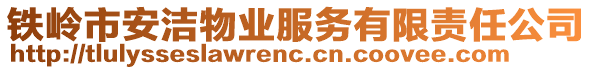 鐵嶺市安潔物業(yè)服務(wù)有限責(zé)任公司