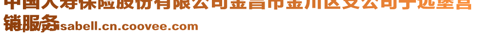 中國人壽保險股份有限公司金昌市金川區(qū)支公司寧遠堡營
銷服務