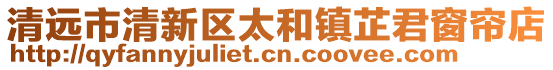 清遠市清新區太和鎮芷君窗簾店