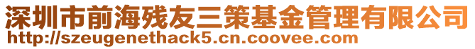 深圳市前海殘友三策基金管理有限公司