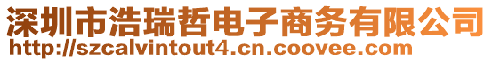 深圳市浩瑞哲電子商務(wù)有限公司