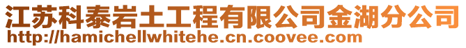 江蘇科泰巖土工程有限公司金湖分公司