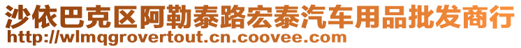 沙依巴克區(qū)阿勒泰路宏泰汽車用品批發(fā)商行