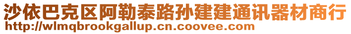 沙依巴克區(qū)阿勒泰路孫建建通訊器材商行