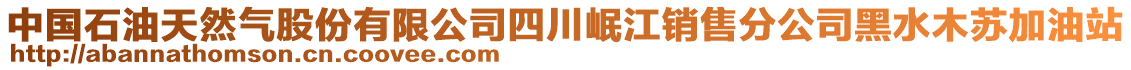 中國石油天然氣股份有限公司四川岷江銷售分公司黑水木蘇加油站