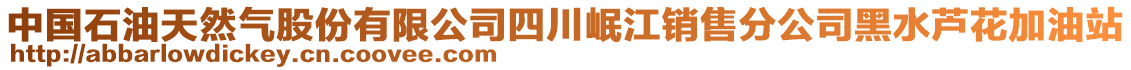 中國石油天然氣股份有限公司四川岷江銷售分公司黑水蘆花加油站