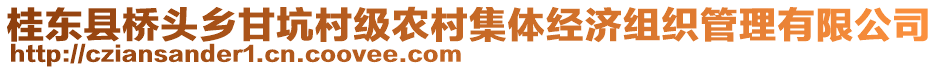 桂東縣橋頭鄉(xiāng)甘坑村級農村集體經濟組織管理有限公司