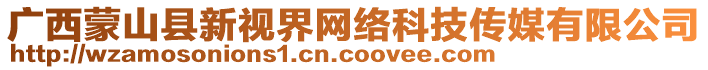 廣西蒙山縣新視界網(wǎng)絡科技傳媒有限公司