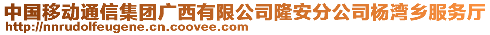 中國移動通信集團(tuán)廣西有限公司隆安分公司楊灣鄉(xiāng)服務(wù)廳