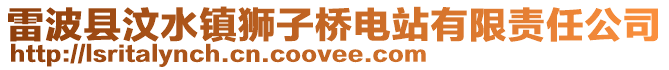雷波縣汶水鎮獅子橋電站有限責任公司