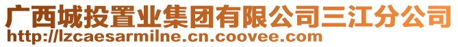 廣西城投置業(yè)集團(tuán)有限公司三江分公司