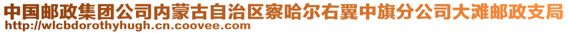 中國(guó)郵政集團(tuán)公司內(nèi)蒙古自治區(qū)察哈爾右翼中旗分公司大灘郵政支局