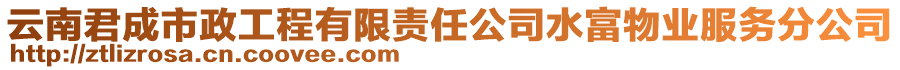 云南君成市政工程有限責任公司水富物業(yè)服務(wù)分公司