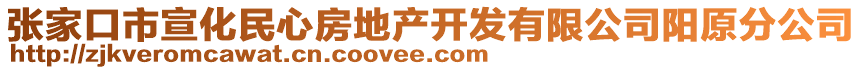 張家口市宣化民心房地產開發(fā)有限公司陽原分公司