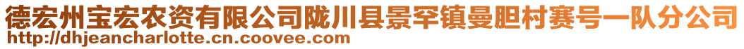 德宏州寶宏農資有限公司隴川縣景罕鎮(zhèn)曼膽村賽號一隊分公司