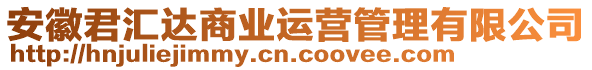 安徽君匯達(dá)商業(yè)運(yùn)營管理有限公司