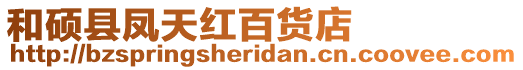 和碩縣鳳天紅百貨店