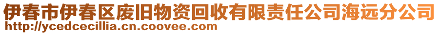 伊春市伊春區(qū)廢舊物資回收有限責(zé)任公司海遠(yuǎn)分公司