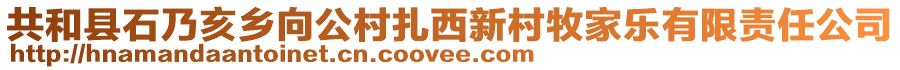 共和縣石乃亥鄉(xiāng)向公村扎西新村牧家樂有限責任公司