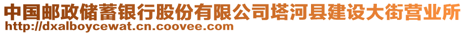 中國郵政儲蓄銀行股份有限公司塔河縣建設大街營業所